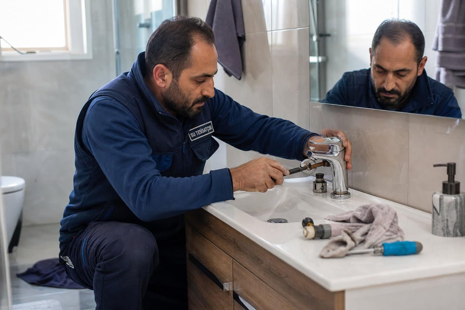 Batarya parçalarının çalışma tezgâhında incelenmesi