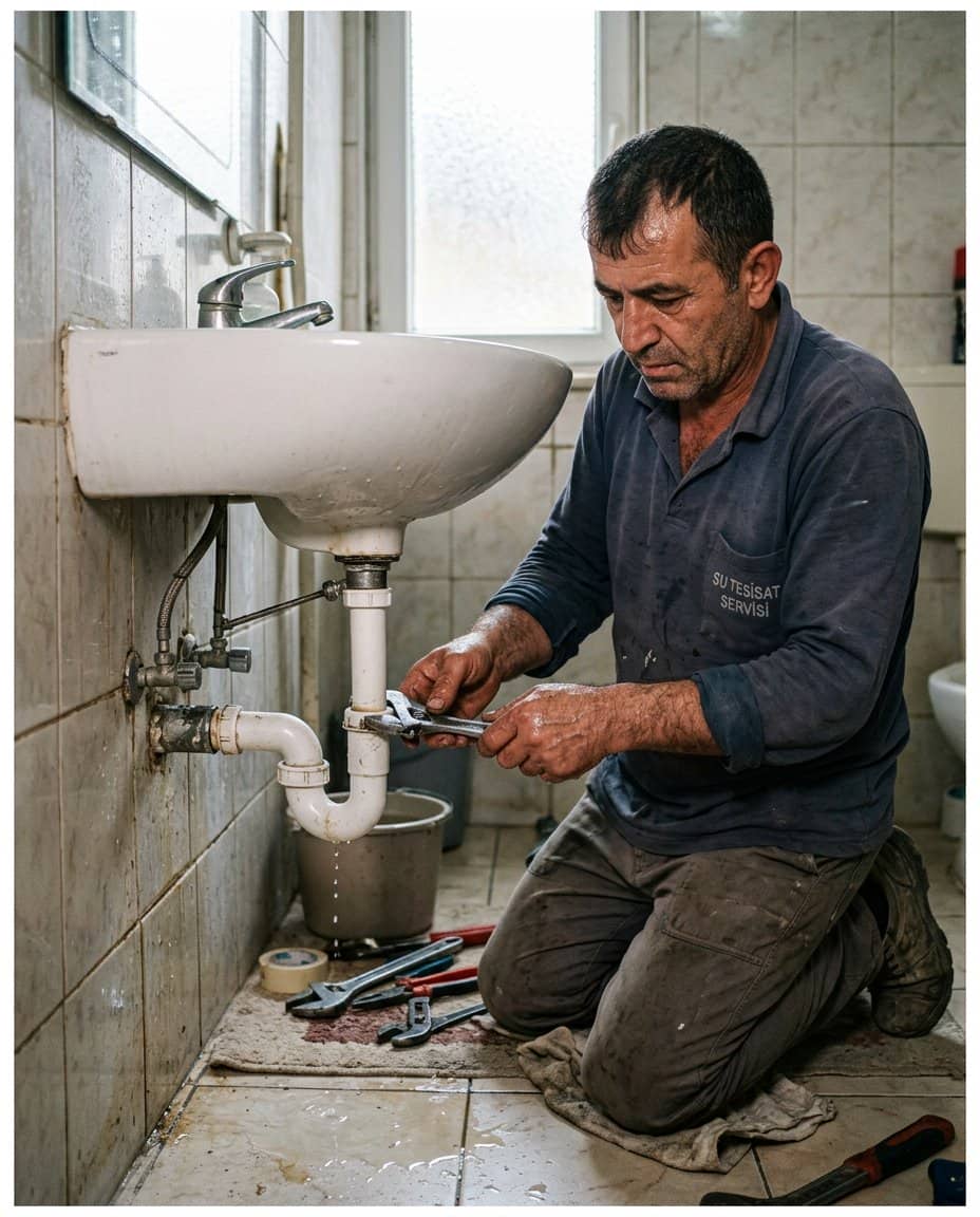 Lavabo altındaki sifonun kontrol edilmesi
